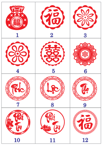 Mẫu mộc thông dụng in bánh bao, bánh pía